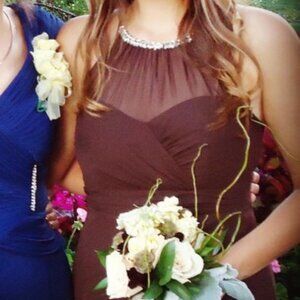 Brown bridesmaid dress